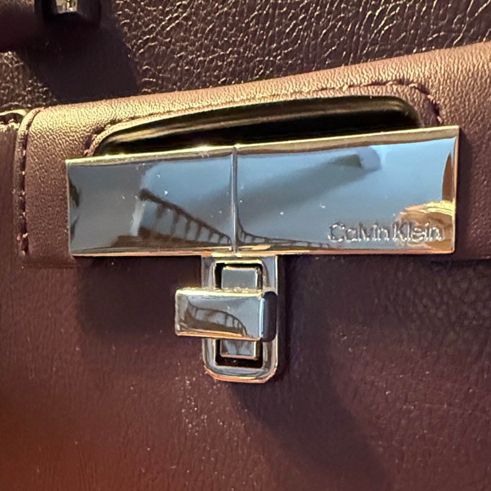 Calvin Klein Deep Purple Satchel - Picture 3 of 8